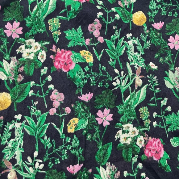 J. Crew Winter Garden Floral Cotton Voile Maxi Skirt Green Women's Sz M B3 - Picture 8 of 8